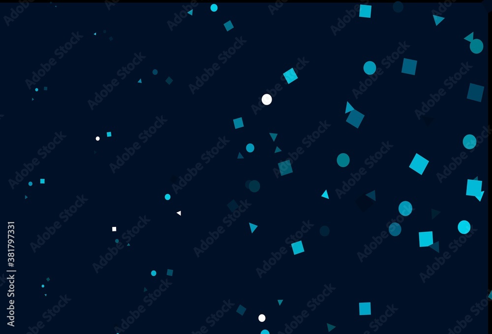 Light BLUE vector backdrop with lines, circles, rhombus. Light BLUE vector backdrop with lines, circles, rhombus.