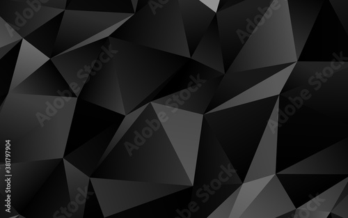 Dark Silver, Gray vector polygon abstract layout. Geometric illustration in Origami style with gradient. The best triangular design for your business.