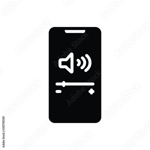 Black solid  icon for control manage