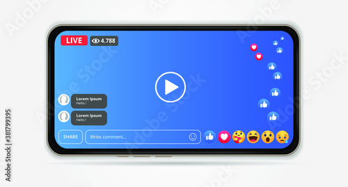 facebook live streaming with mobile element