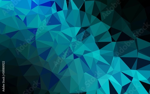 Light Blue, Green vector abstract polygonal layout. Brand new colorful illustration in with gradient. New texture for your design.