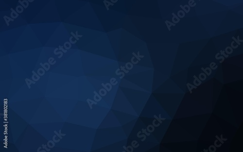 Dark BLUE vector polygonal pattern. Modern geometrical abstract illustration with gradient. New texture for your design.