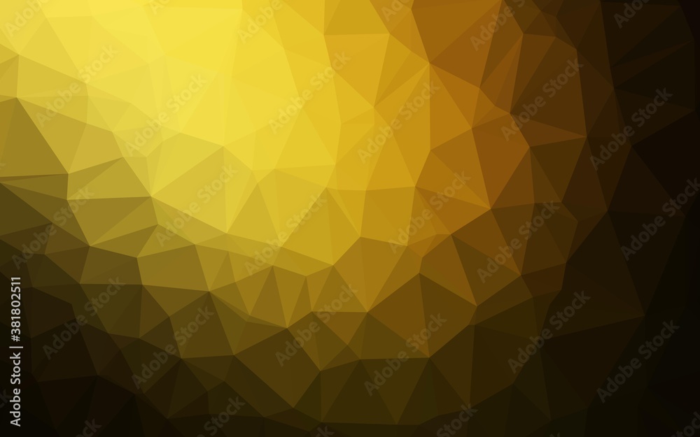 Dark Yellow, Orange vector triangle mosaic template. Brand new colorful illustration in with gradient. Textured pattern for background.