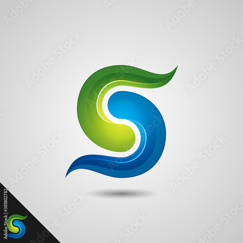 Sync Logo Symbol With letter S concept