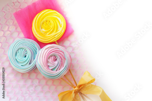 Sweet meringue flower