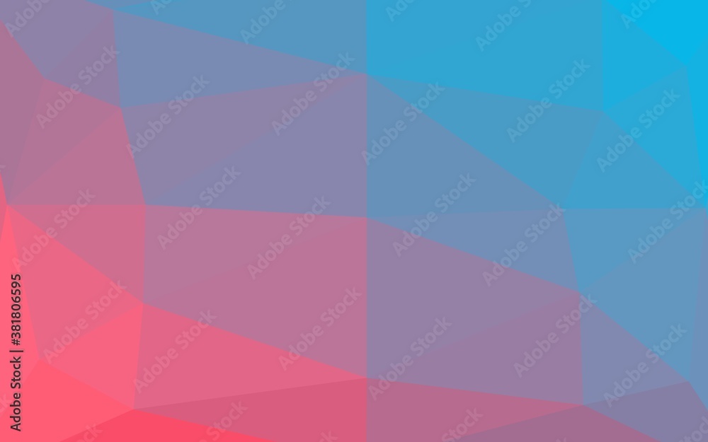 Fototapeta premium Light Blue, Red vector shining triangular background. Geometric illustration in Origami style with gradient. Triangular pattern for your business design.