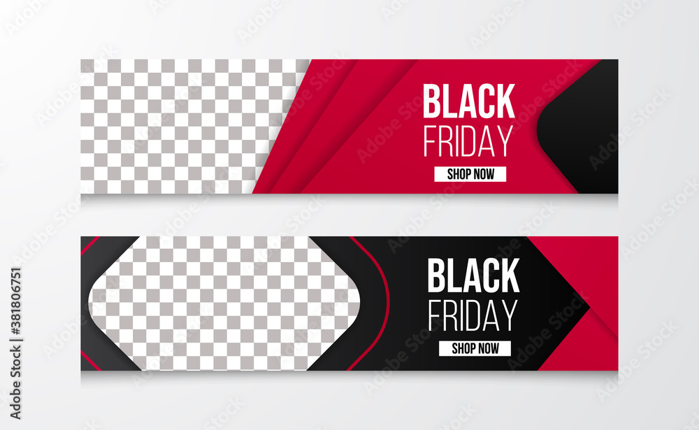 modern sale offer discount black friday banner template