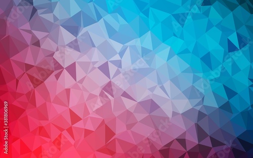 Light Blue, Red vector blurry triangle template. A vague abstract illustration with gradient. Brand new design for your business.