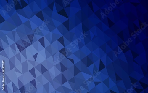 Dark BLUE vector blurry triangle template. An elegant bright illustration with gradient. Template for your brand book.