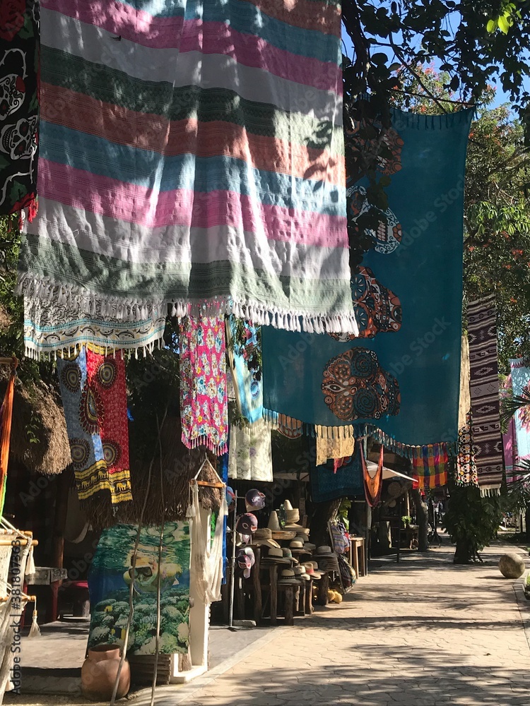Tulum, México market stall outside the ruins 