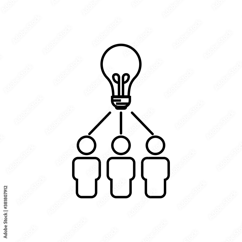 Business team line icon. Business network building ideas icon. Design template vector Business team line icon. Business network building ideas icon. Design template vector