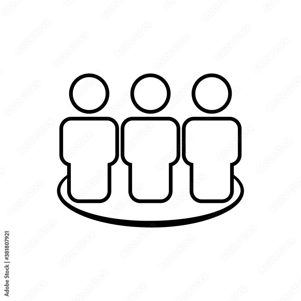 Business team line icon. Business network work icon. Design template vector Business team line icon. Business network work icon. Design template vector