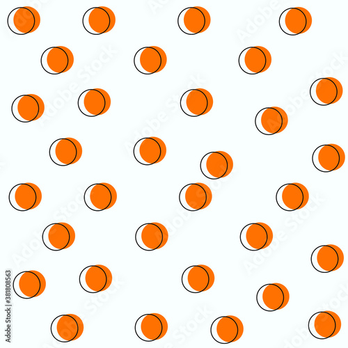 Pattern with oranges. Background with oranges, tangerines. Sliced ​​orange. Background with fruits