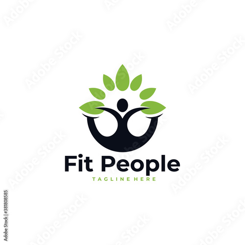 healthy people logo icon vector isolated