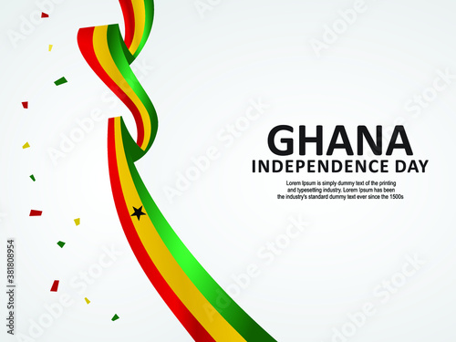 Happy Ghana National Day Celebration vector template, Background Concept for Independence Day and other events, Vector Illustration Design.