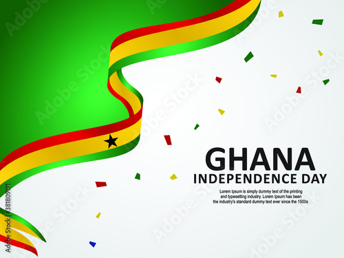 Happy Ghana National Day Celebration vector template, Background Concept for Independence Day and other events, Vector Illustration Design.