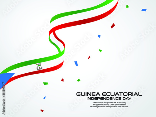 Guinea Independence Day Patriotic Design. Happy Independence Day Guinea Vector Greeting CardVector. illustration on white background. Brush strokes drawn by hand. 