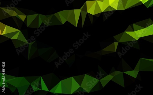 Light Green vector blurry triangle pattern. A completely new color illustration in a vague style. Triangular pattern for your business design.