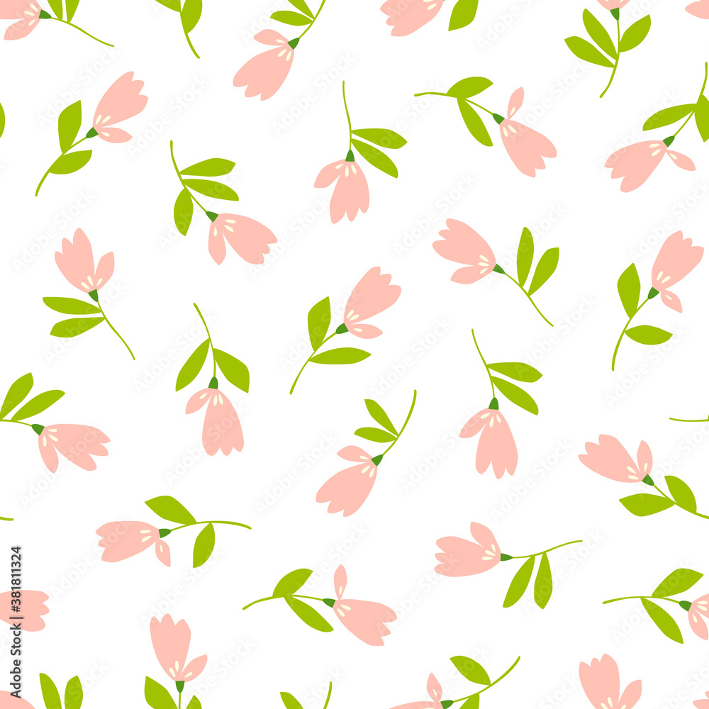 Seamless pattern material of an abstract flower, Seamless pattern material of an abstract flower,