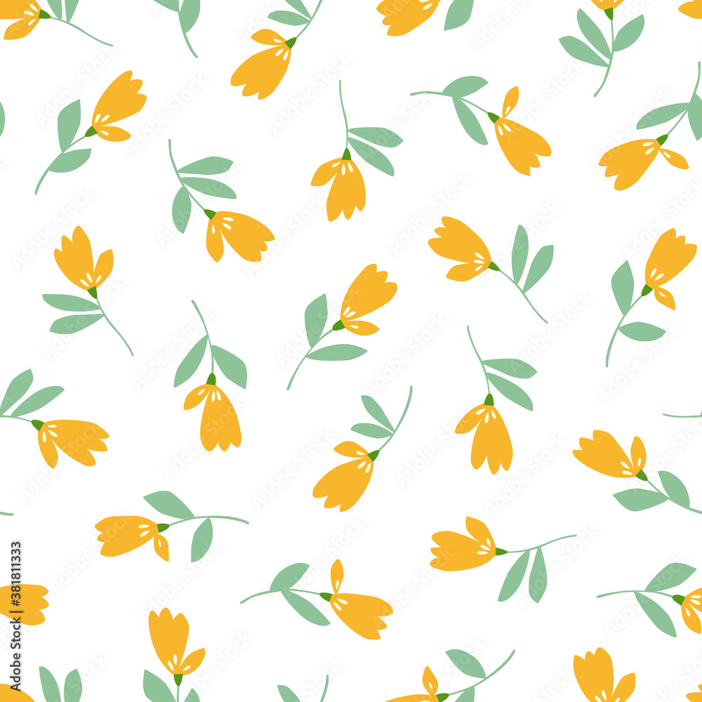 Seamless pattern material of an abstract flower, Seamless pattern material of an abstract flower,
