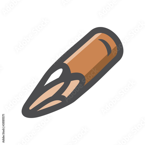 Vampire wooden stake Vector icon Cartoon illustration