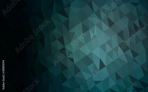 Dark BLUE vector triangle mosaic template. Colorful abstract illustration with gradient. Completely new design for your business.