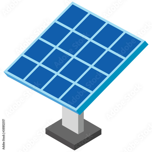
Solar panel isometric icon 
