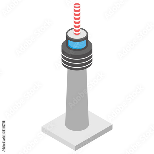 
Lighthouse isometric icon 
