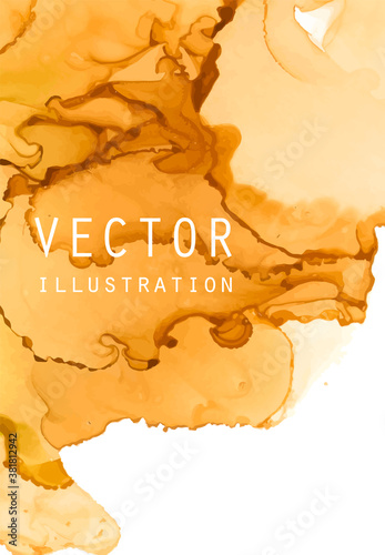 Alcohol ink vector texture. Fluid ink abstract background.