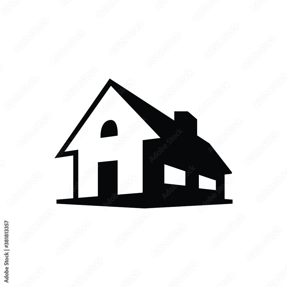House icon vector isolated on white, logo sign and symbol. House icon vector isolated on white, logo sign and symbol.