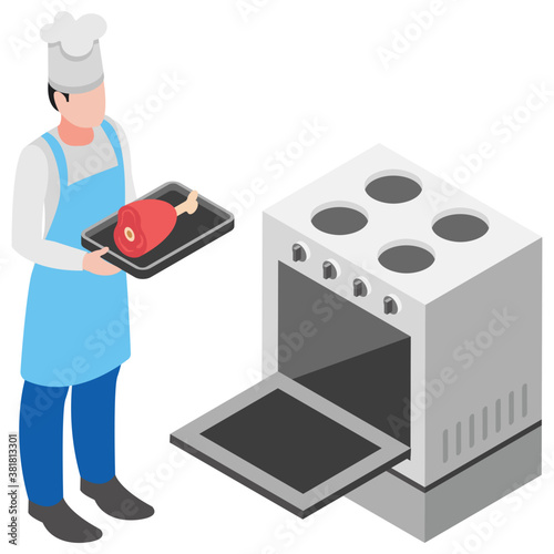 
Food preparation flat icon design  
