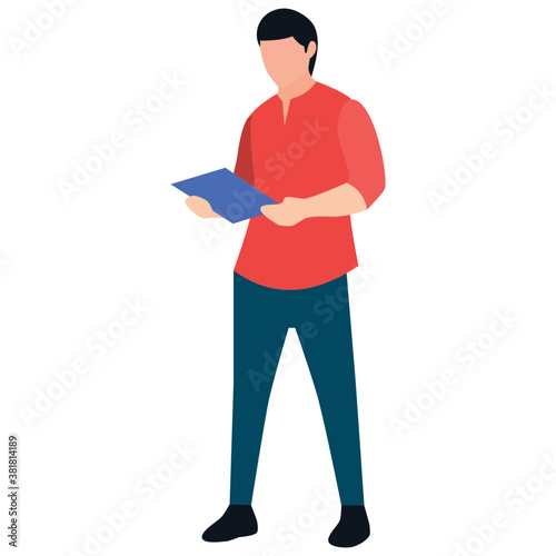 
Flat icon design of office assignment 

