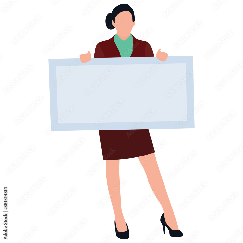 Flat icon design of holding placard, protest symbol
Flat icon design of holding placard, protest symbol