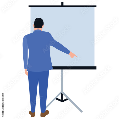 
Flat icon design of office assignment 
