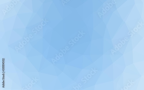 Light BLUE vector blurry triangle texture. Triangular geometric sample with gradient. Template for your brand book.