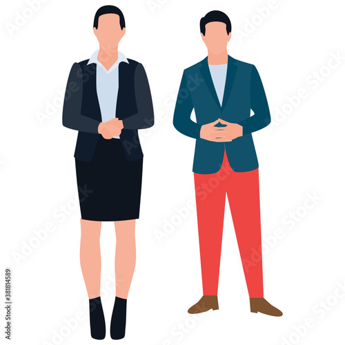 
Flat icon design of official discussion 

