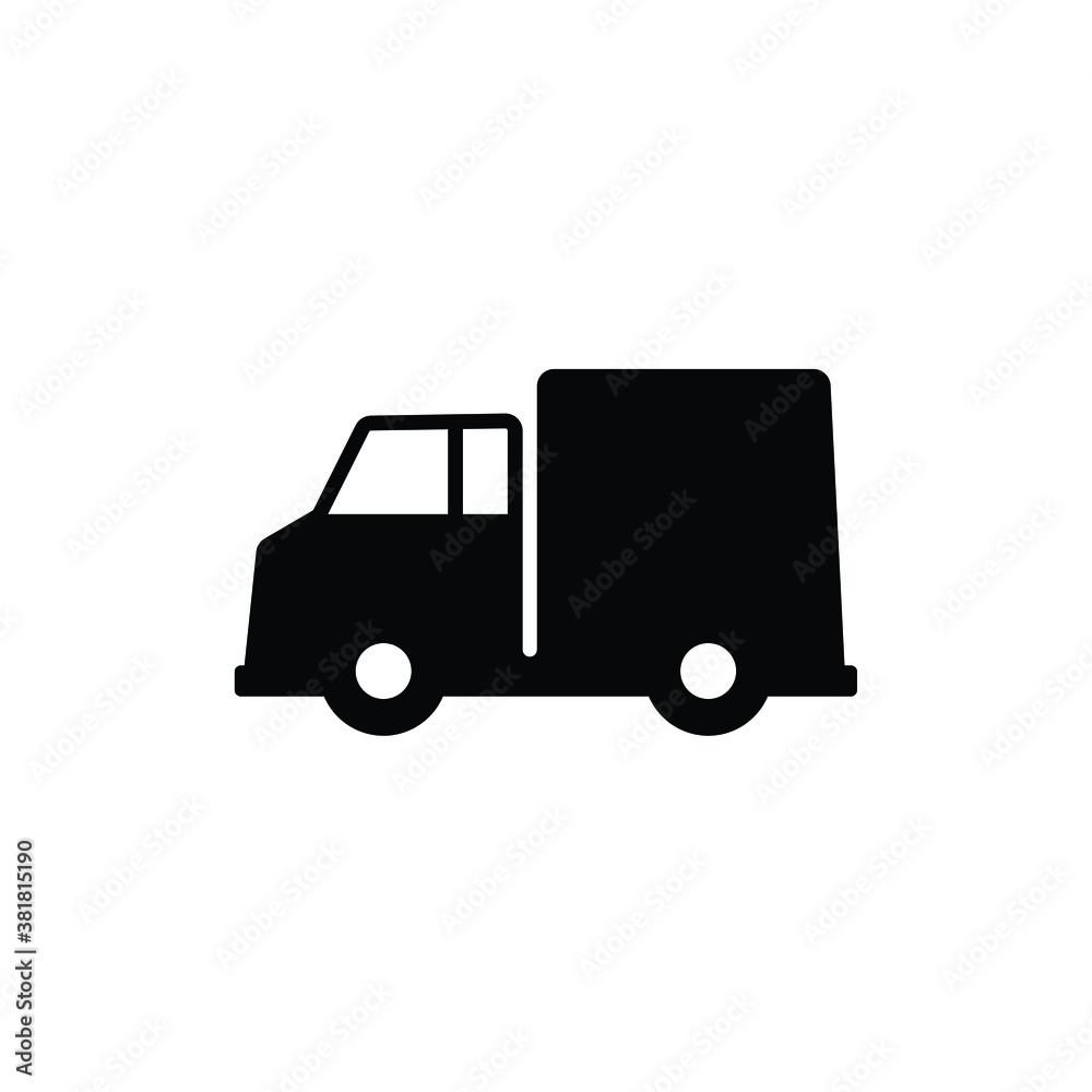 Truck icon vector isolated on white, logo sign and symbol.