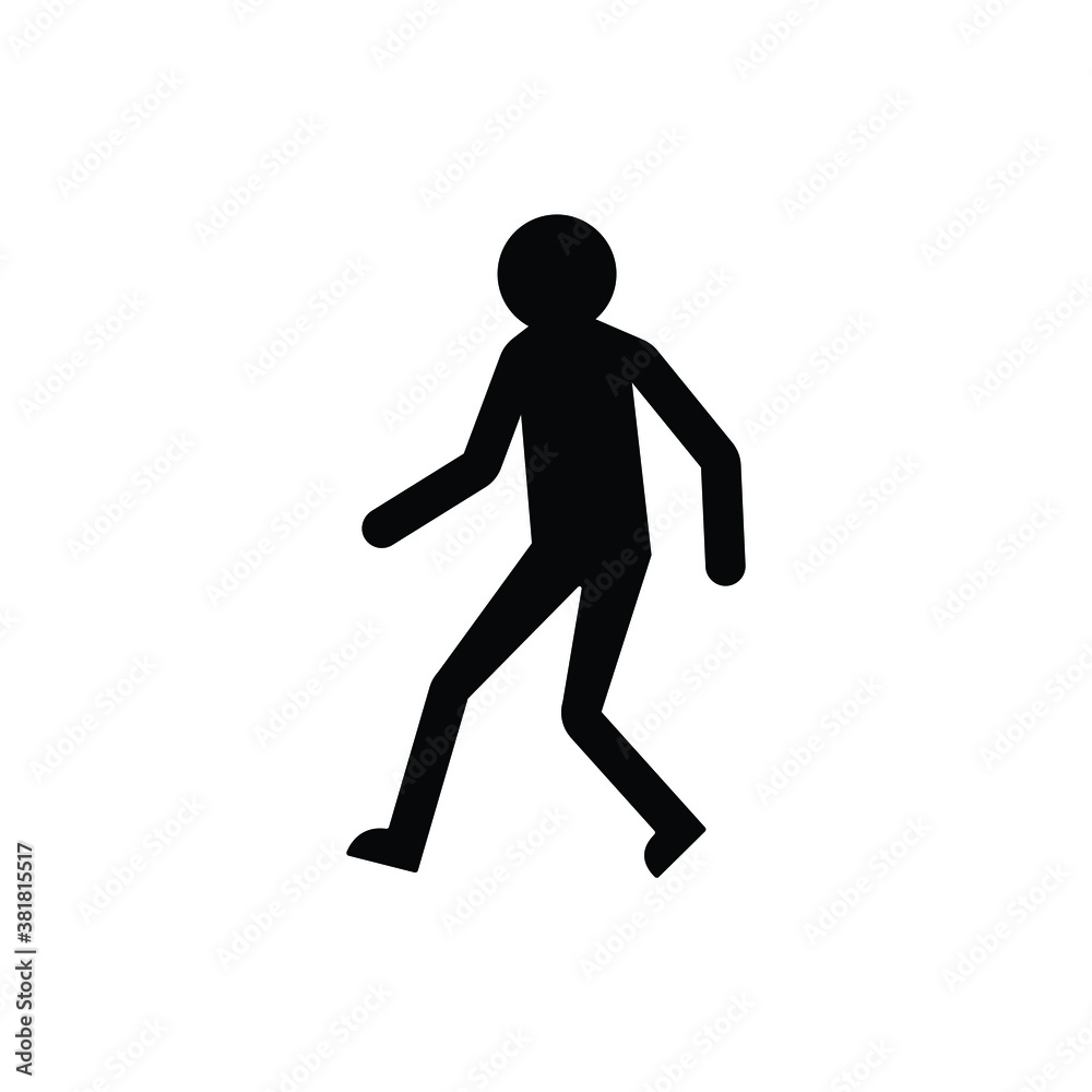 Walking man icon vector isolated on white, logo sign and symbol.