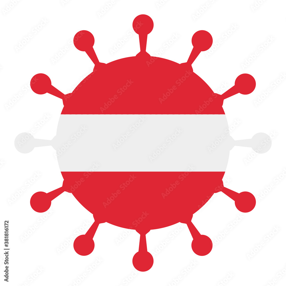 Fotografie Coronavirus Symbol - Covid-19 Situation in Österreich