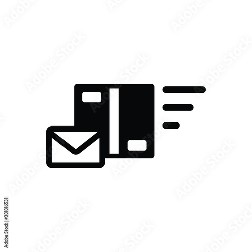 Parcel and mail icon vector isolated on white, logo sign and symbol.