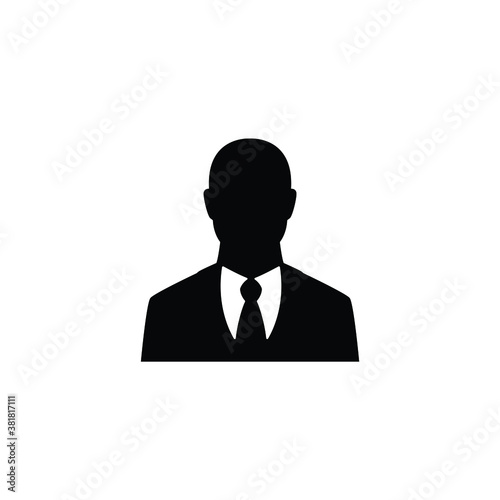 Business man icon vector isolated on white, logo sign and symbol.