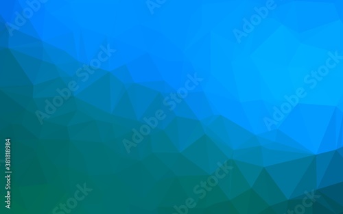 Light Blue, Green vector polygon abstract backdrop. Modern geometrical abstract illustration with gradient. Completely new design for your business.