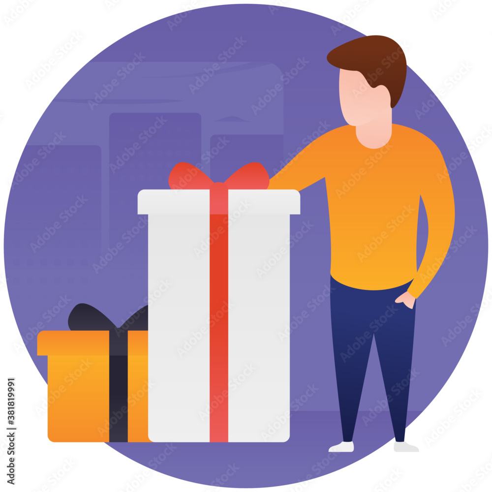 gifts box isometric icon gifts box isometric icon