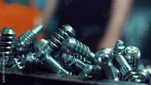 Cnc Machine.industry. Factory. Cnc Lathe Machinemakes Metal Detail On Factory
