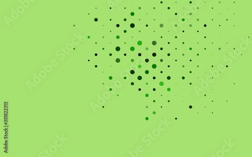 Light Green vector background with bubbles. Glitter abstract illustration with blurred drops of rain. Pattern of water, rain drops.