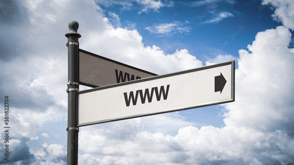 Fototapeta premium Street Sign to WWW