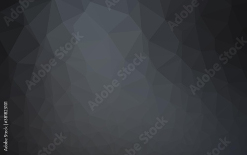 Dark Black vector blurry triangle template. Colorful illustration in Origami style with gradient. Template for a cell phone background.
