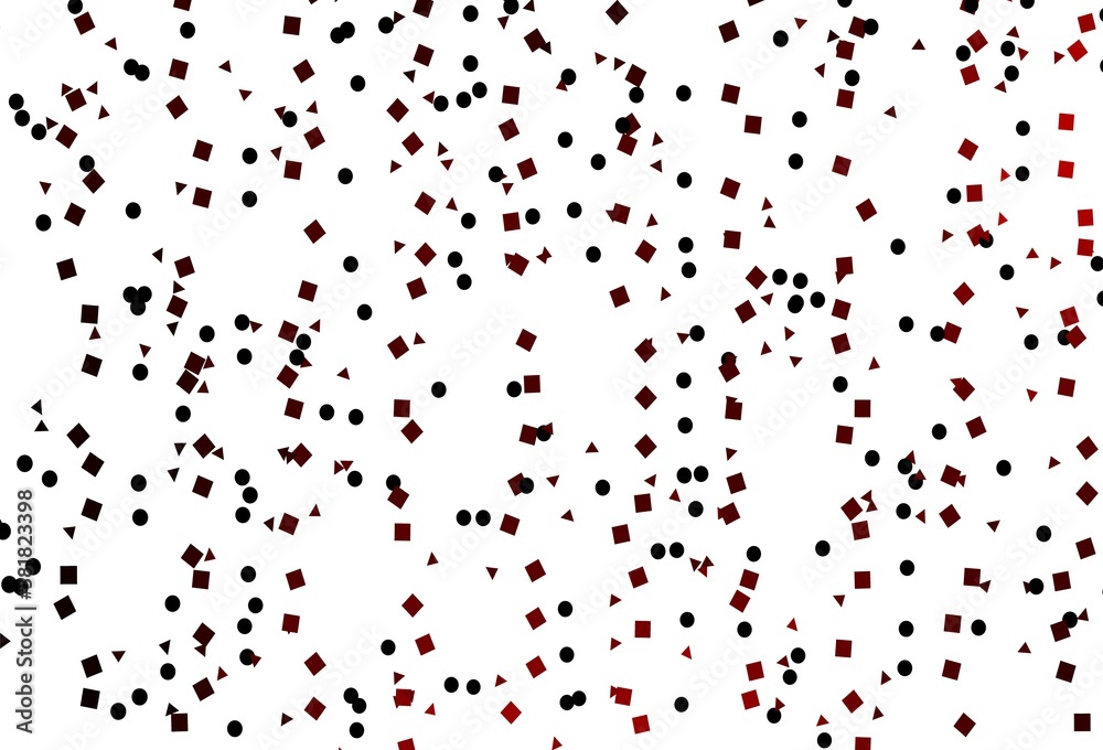 Light Red vector background with triangles, circles, cubes.
