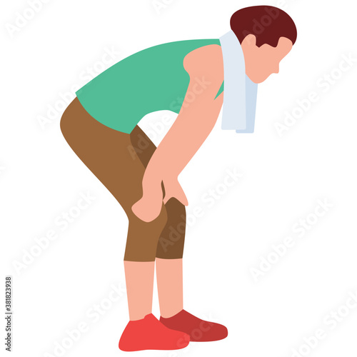 
Physical exercise flat icon design 
