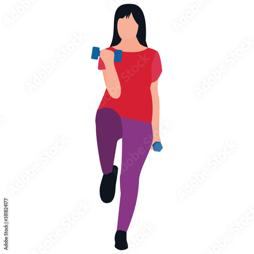
Physical exercise flat icon design 
